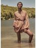 A.L.C. Animal Print Brown Tan Casual Dress Size 12 - photo 3