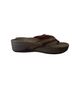 Vionic 100% Leather Brown Gold Flip Flops Size 7 - photo 4