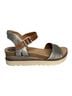 Josef Seibel 100% Leather Silver Sandals Size 6 1/2 - photo 1