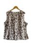 Boden 100% Cotton Floral Brown White Sleeveless Blouse Size 18 - photo 2
