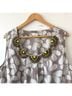 Boden 100% Cotton Floral Brown White Sleeveless Blouse Size 18 - photo 3