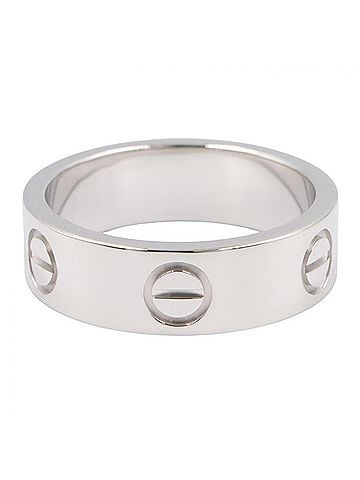 Cartier Cartier Love Ring, 18K White Gold (18KWG), Women's, Silver Tone, B4084700 (view 2)