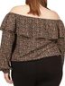 MICHAEL Michael Kors 100% Polyester Paisley Brown Black Long Sleeve Blouse Size 3X - photo 2