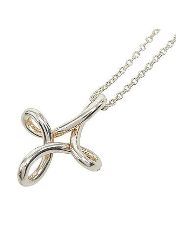 Tiffany & Co. Tiffany &amp; Co. Elsa Peretti Infinity Cross Pendant Necklace, SV925 Silver, Women's. (view 1)