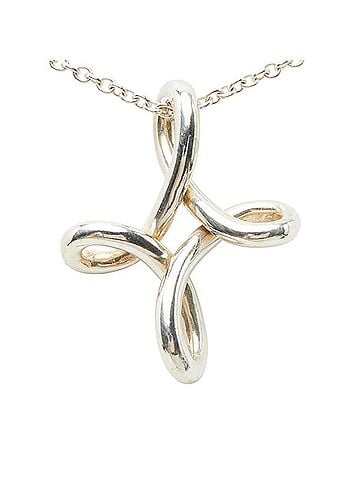 Tiffany & Co. Tiffany &amp; Co. Elsa Peretti Infinity Cross Pendant Necklace, SV925 Silver, Women's. (view 2)
