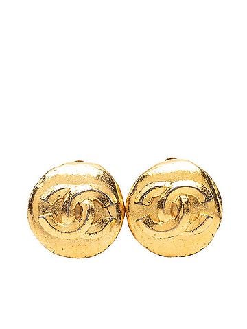Chanel Chanel Coco Mark Vintage Round Earrings, Gold Plated, Women's CHANEL (view 1)