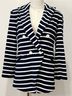 Veronica Beard 78% Cotton 20% Polyester 2% Elastane 100% Cotton Stripes Blue White Blazer Size S - photo 12