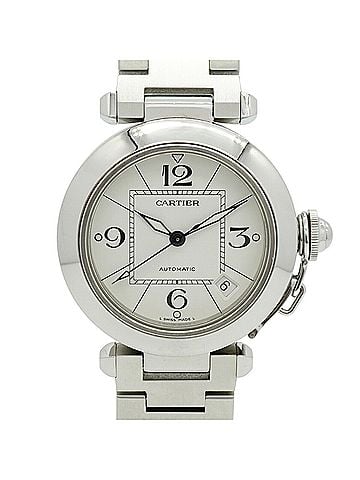 Cartier Cartier Pasha C W31074M7 White Dial Watch (Boys' Size) (view 1)