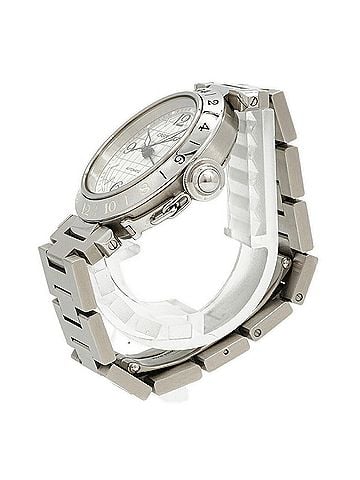 Cartier Cartier Pasha C Meridian GMT W31078M7 Silver Dial Watch (Boys' Size) (view 2)