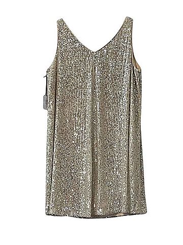 1.State Sequined Sleeveless V Neck Shift Mini Dress Cocktail Dress (view 2)