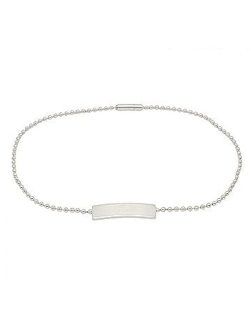 Gucci Gucci logo plate ball chain choker, 925 sterling silver accessory, for men and women, tone. (view 1)