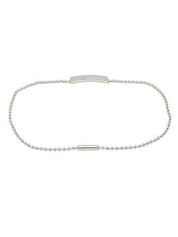 Gucci Gucci logo plate ball chain choker, 925 sterling silver accessory, for men and women, tone. (view 2)