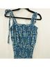 Rhode 100% Cotton Floral Blue Green Casual Dress Size XS - photo 4