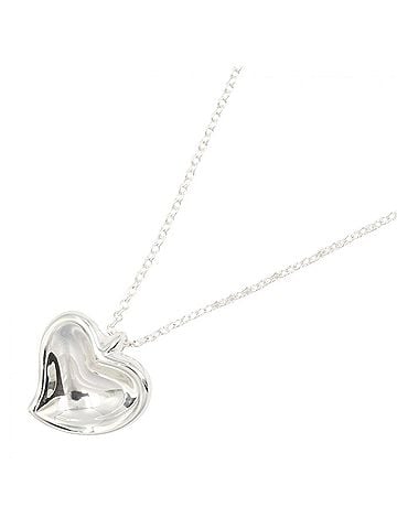 Tiffany & Co. Tiffany &amp; Co. Curved Heart Necklace, Sterling Silver 925, Women's Jewelry, Tone (view 1)