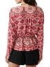 Free People 100% Viscose Floral Multi Color Pink Blouse Size L - photo 5