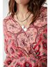 Free People 100% Viscose Floral Multi Color Pink Blouse Size L - photo 3