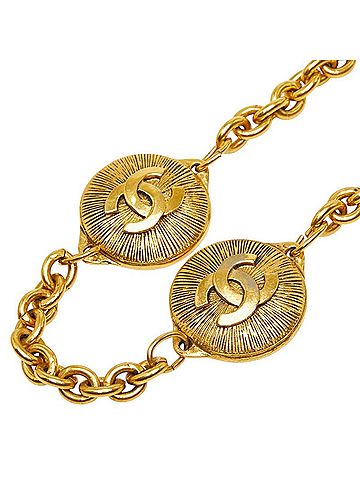 Chanel Chanel Coco Mark Chain Long Necklace, Gold Plated, Women's. (view 2)