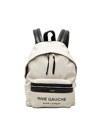 Saint Laurent Saint Laurent Rive Gauche Backpack 508548 White Linen Leather Women's SAINT LAURENT (view 1)