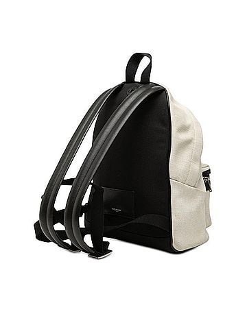 Saint Laurent Saint Laurent Rive Gauche Backpack 508548 White Linen Leather Women's SAINT LAURENT (view 2)