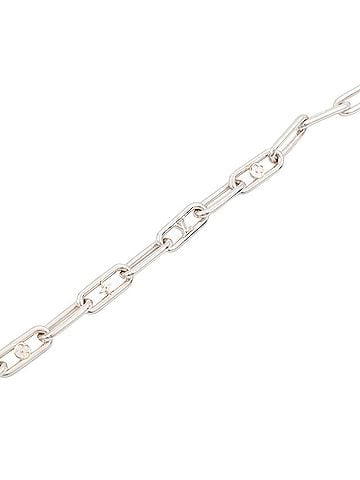 Louis Vuitton Louis Vuitton Sleek Monogram Bracelet, Ag925, Size M, M1358M. (LOUIS VUITTON) (view 2)
