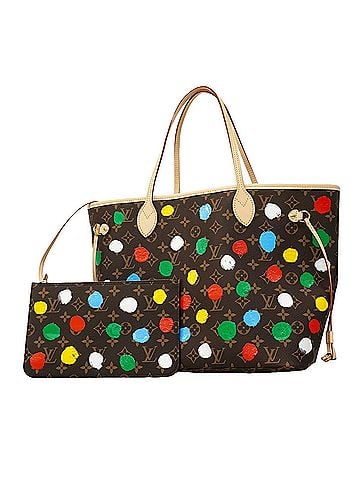 Louis Vuitton Louis Vuitton Monogram Neverfull MM Tote Bag M46381 Brown Multicolor LV x YK Yayoi Kusama Women's P3194868 (view 1)