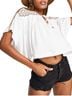 Free People White Multi Color Blouse Size S - photo 1