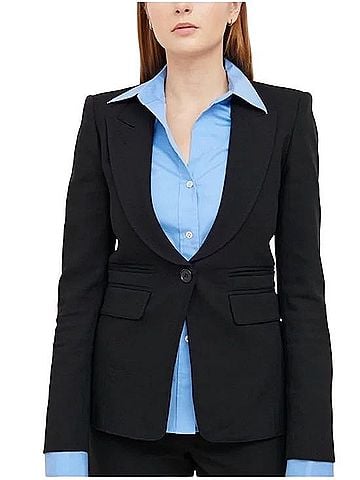 Smythe Single-Button Tailored Blazer Jacket (view 1)