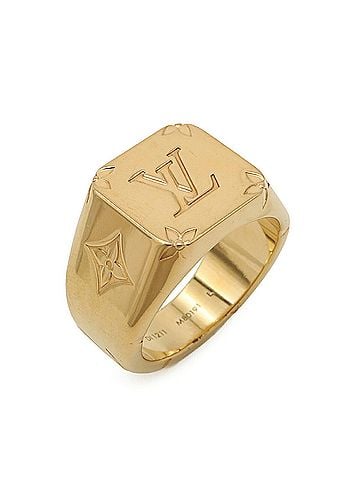 Louis Vuitton LOUIS VUITTON Louis Vuitton Signet Ring Monogram Size L (approx. Japanese size) GP Gold M80191 (view 1)