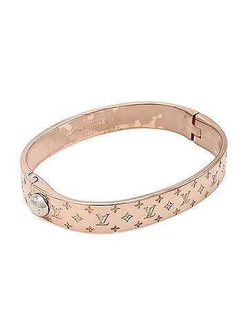 Louis Vuitton LOUIS VUITTON Cuff Nanogram Bangle Bracelet PGP Pink Gold #S Size M00253 (view 1)