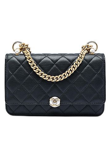 Chanel CC Quilted Lambskin Pearl Wallet on Chain (view 1)