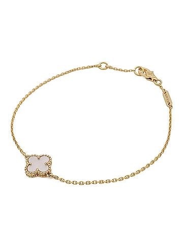 Van Cleef & Arpels Van Cleef &amp; Arpels VCA Sweet Alhambra Bracelet 18K Yellow Gold Mother-of-Pearl VCARF68800 (view 1)