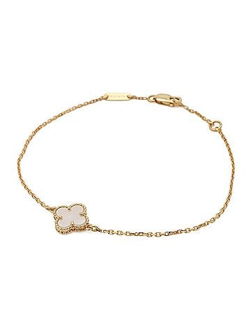 Van Cleef & Arpels Van Cleef &amp; Arpels VCA Sweet Alhambra Bracelet 18K Yellow Gold Mother-of-Pearl VCARF68800 (view 2)