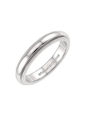 Tiffany & Co. Tiffany &amp; Co. Milgrain Ring, 3mm wide, Platinum, Together. (view 1)