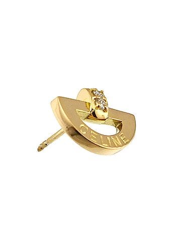 Céline Celine CELINE Diamond 0.03ct Earring 18K YG Yellow Gold 750 Single Pierced (view 2)