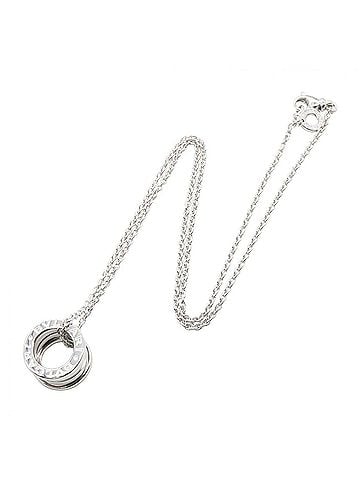 Bvlgari Bvlgari Bulgari B-zero1 Necklace, 18K White Gold (18KWG), Women's, Silver Tone, Item Number 352815 (view 2)