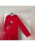 misook Floral Red Black Casual Dress Size M - photo 5