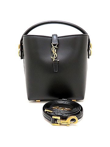 Yves Saint Laurent Yves Saint Laurent SAINT LAURENT PARIS LE 37 Mini Bucket Bag 765870 Shoulder Leather Black Women's 353373 (view 2)