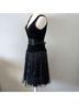 Moda International Silver Black Cocktail Dress Size 8 - photo 6