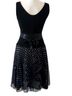 Moda International Silver Black Cocktail Dress Size 8 - photo 2