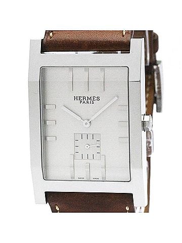 Hermès HERMES Tandem Quartz Steel Leather Mens Watch TA1.810 Polished (view 1)