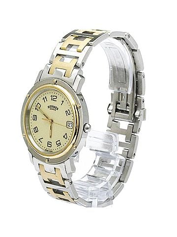 Hermès HERMES Clipper Gold Plated Steel Quartz Mens Watch CL6.720 Polished (view 2)