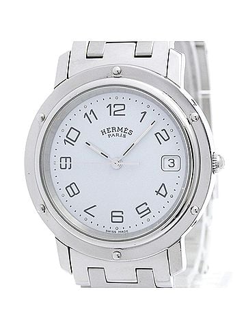 Hermès HERMES Clipper Stainless Steel Quartz Mens Watch CL6.710 Polished (view 1)