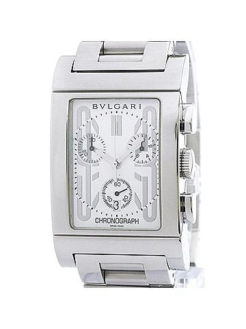 Bvlgari BVLGARI Rettangolo Stainless Steel Quartz Mens Watch RTC49S Polished (view 1)