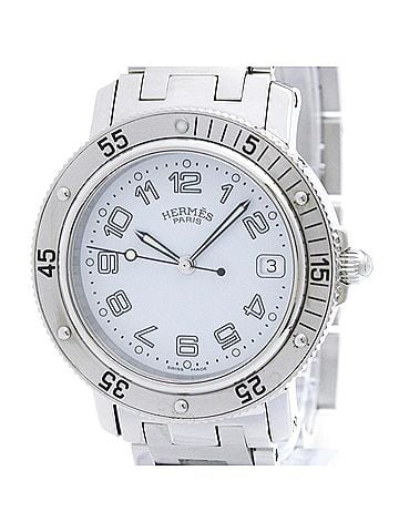 Hermès HERMES Clipper Diver Steel Quartz Mens Watch CL7.710 Polished (view 1)