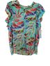 Sunny Leigh 100% Polyester Floral Multi Color Short Sleeve Blouse Size L - photo 1