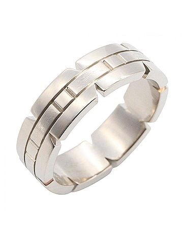 Cartier Cartier Tank Française SM Ring, 18K White Gold (WG), Women's, Silver Tone (view 1)