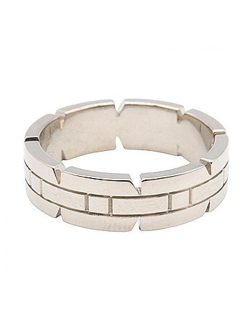 Cartier Cartier Tank Française SM Ring, 18K White Gold (WG), Women's, Silver Tone (view 2)
