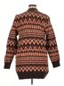 L.L.Bean Chevron-herringbone Brown L.L.Bean Cardigan Size 1X - photo 2