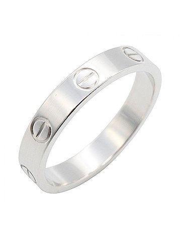 Cartier Cartier Mini Love Ring, 18K White Gold (18KWG), Women's, Silver Tone, B4085100 (view 1)