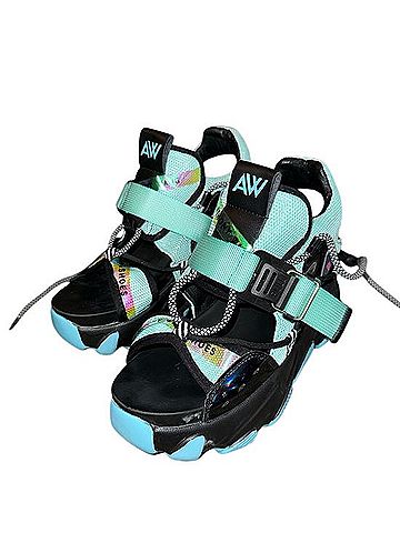 Dolls Kill Teal Dragonfruit Sandals Sandals (view 2)